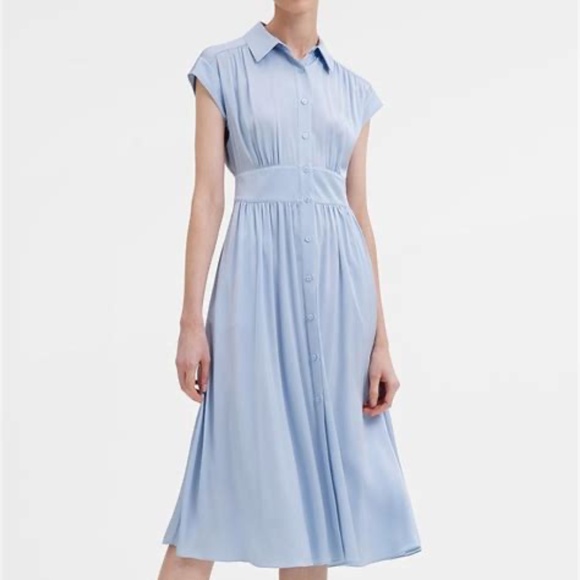 22 Momme Stretch Silk Midi Dress - Picture 2 of 6